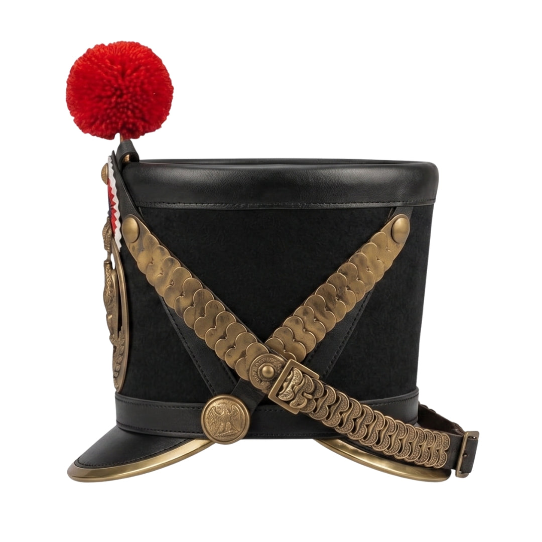 French Napoleonic Shako Hat – Handmade Military Reproduction for Reenactment
