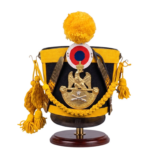 French Napoleonic Shako Hat 1807 Military Dress Hat Front View