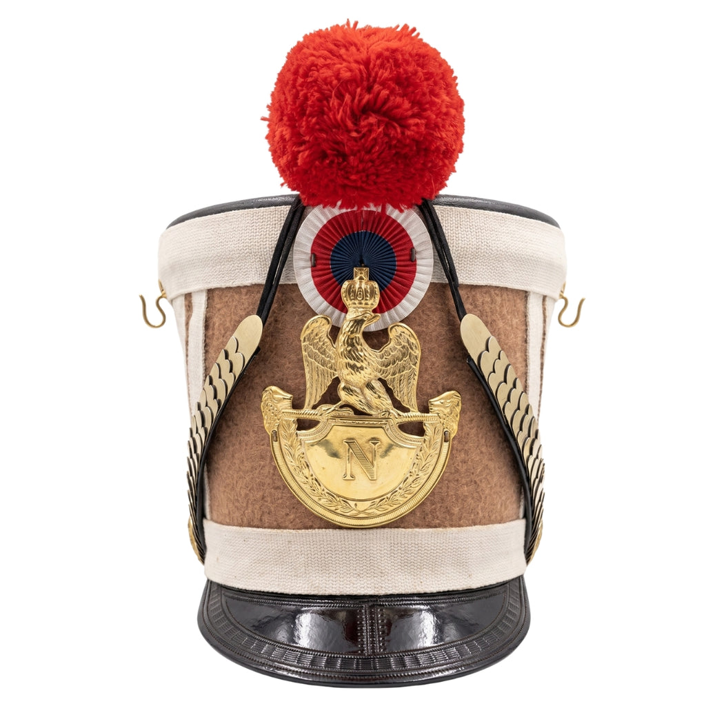 Napoleonic French Shako Hat Brown Military Dress Hat Front View