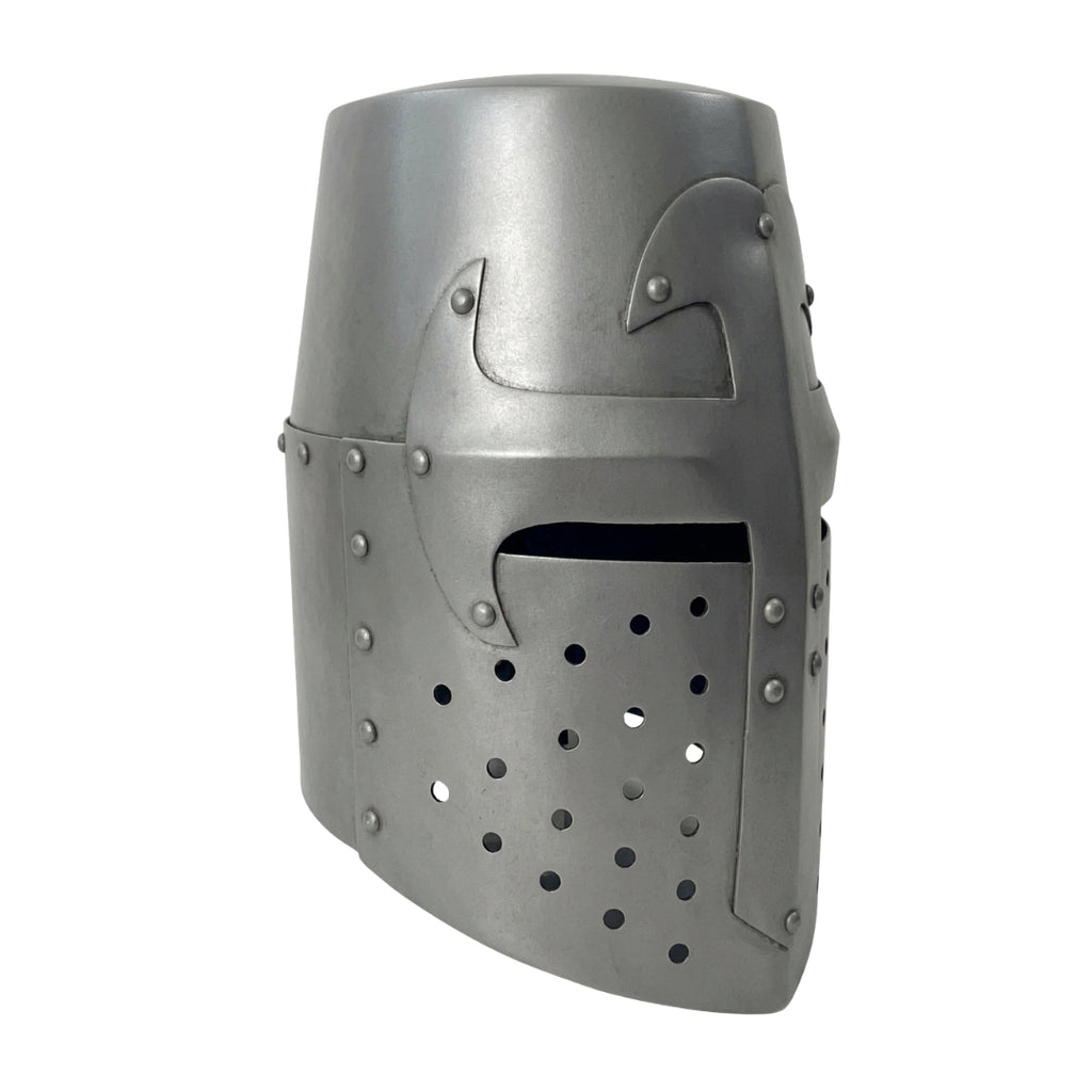 Steel Crusader Knight Helmet Right Side Angle