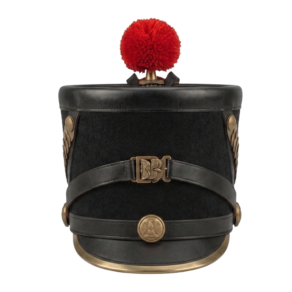 French Napoleonic Shako Hat – Handmade Military Reproduction for Reenactment
