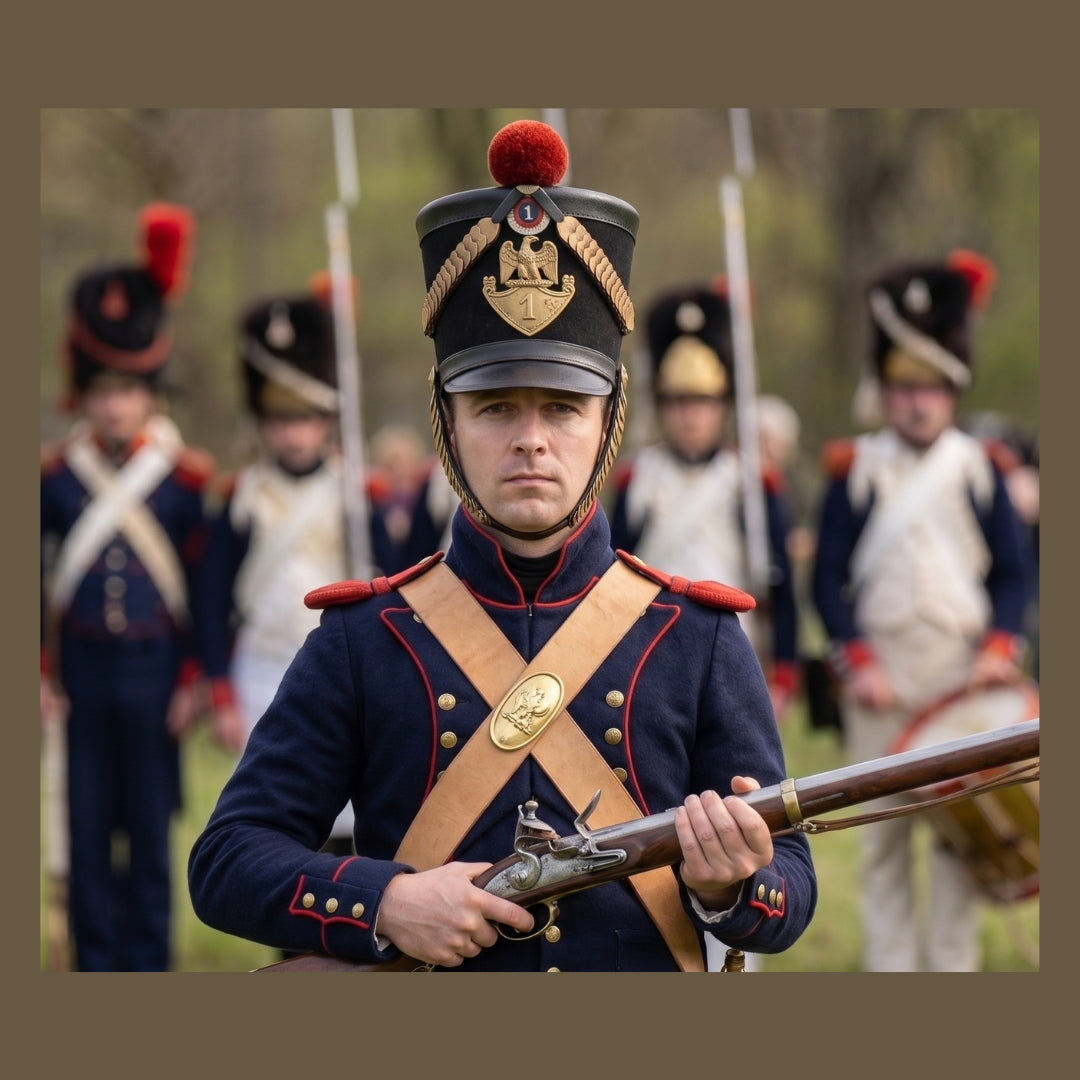 Handmade Napoleonic Shako Hat – Historical Military Reproduction for Reenactment