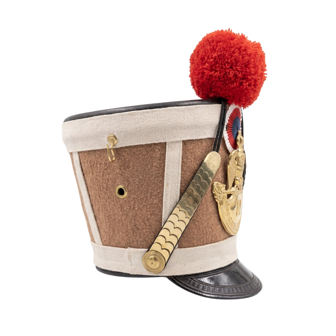 Side View of Handmade Napoleonic French Military Shako Hat