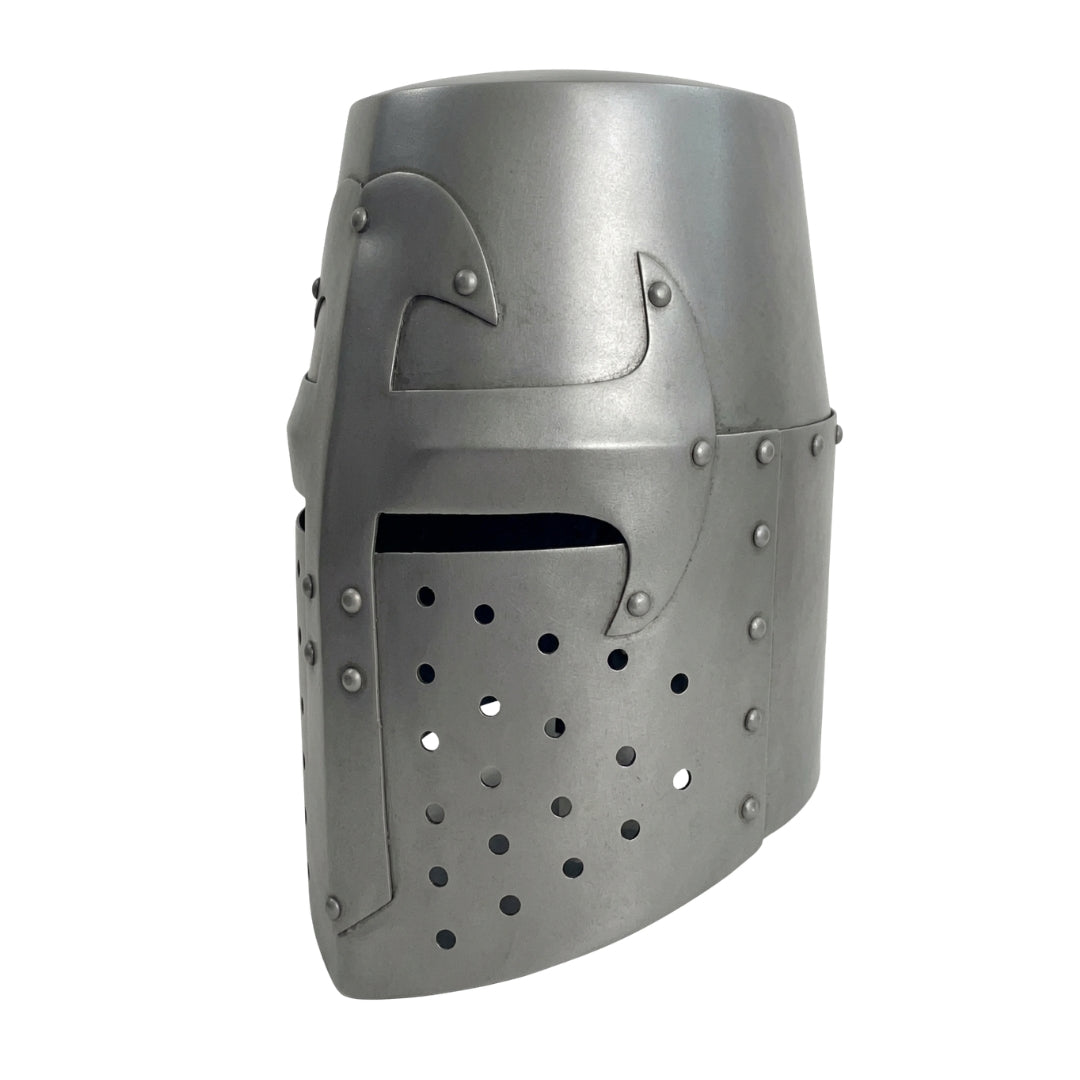 Handmade Medieval Great Helm Side View