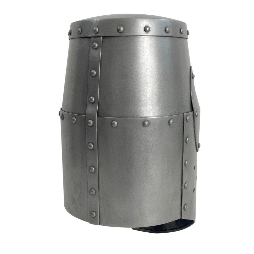 Medieval Great Helm Rear View with Ventilation Holes